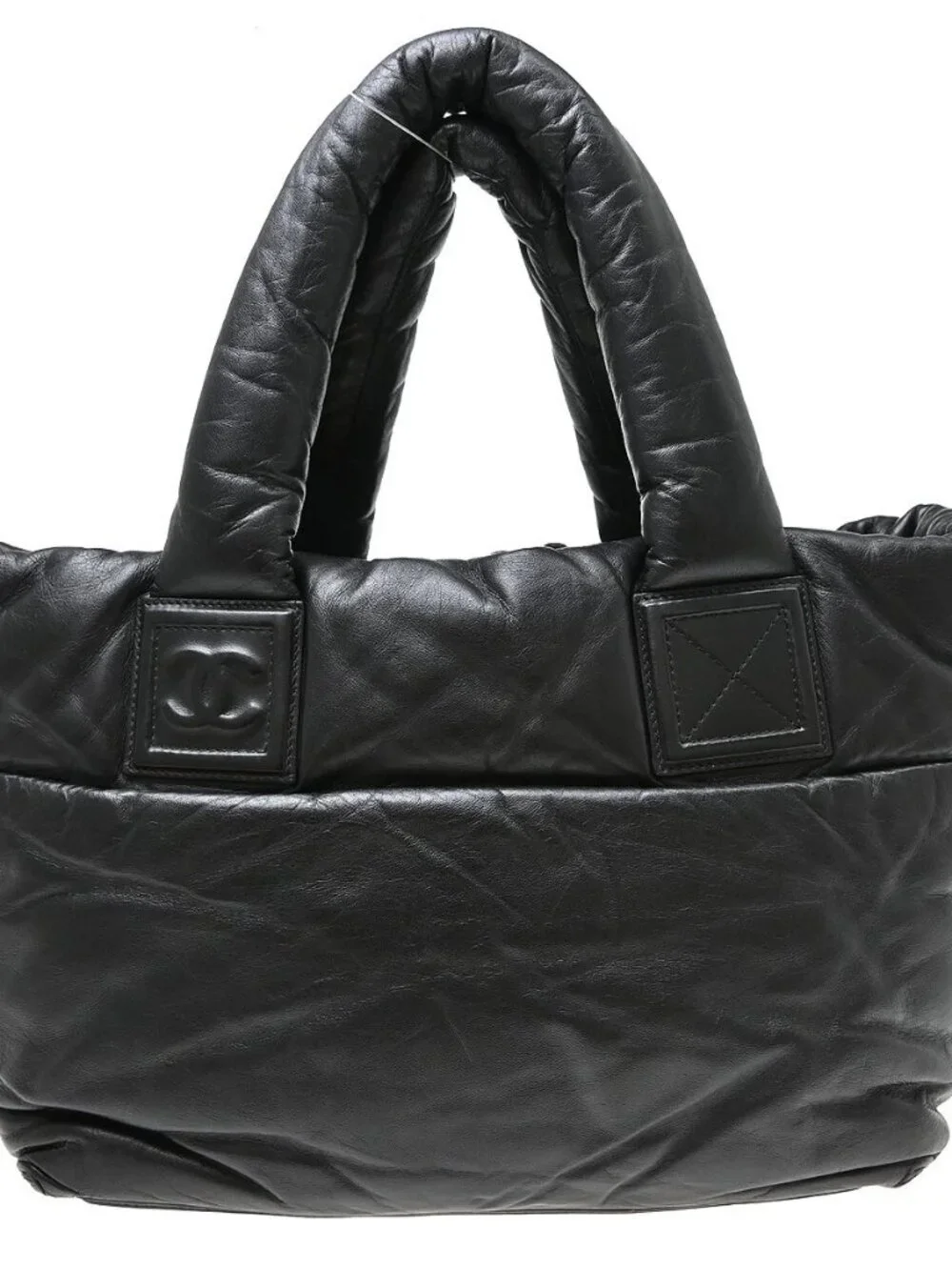 Best07 Chanel Black Calfskin Coco Cocoon Tote Bag KQ01586
